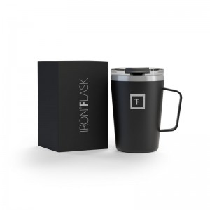 Iron Flask 12 Oz Grip Coffee Mugs Black | 492AJBCDY