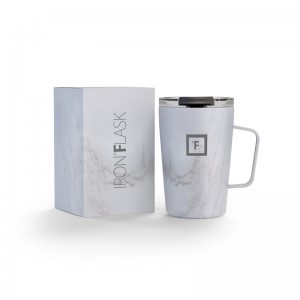 Iron Flask 12 Oz Grip Coffee Mugs Carrara Marble | 302QWHBPY
