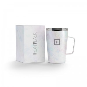 Iron Flask 12 Oz Grip Coffee Mugs Pearl | 490LZSJKV