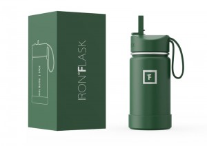 Iron Flask 14 Oz Kids Water Bottle Deep Green | 186FRSGDT