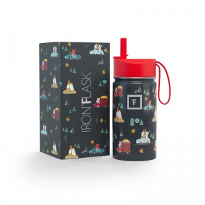 Iron Flask 14 Oz Kids Water Bottle Roadtrip | 894APOVMW