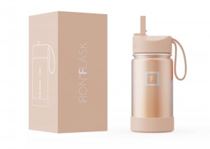 Iron Flask 14 Oz Kids Water Bottle Rose Gold | 319CEIVSD