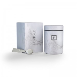 Iron Flask 16 Oz Food Jar Carrara Marble | 043IBQDWN
