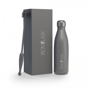 Iron Flask 17 Oz Retro Water Bottle Deep Grey | 615TYNDQI