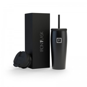 Iron Flask 20 Oz Nomad Tumbler Black | 945EZLKUH