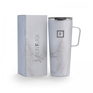 Iron Flask 24 Oz Grip Coffee Mugs Carrara Marble | 815EPUQSF
