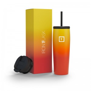 Iron Flask 24 Oz Nomad Tumbler Fire | 671ODSHYB