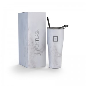 Iron Flask 24 Oz Rover Tumbler Carrara Marble | 321UYHGFL