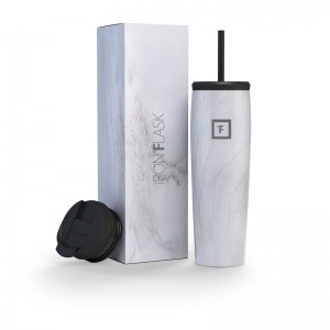 Iron Flask 28 Oz Nomad Tumbler Carrara Marble | 973LEFMNJ