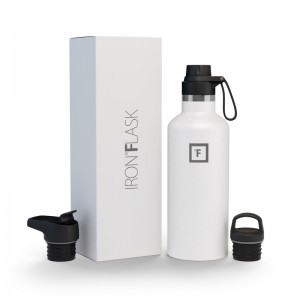 Iron Flask 32 Oz With Spout Lid Narrow Mouth Bottle White | 293OZVQXH