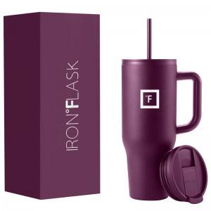 Iron Flask 40 Oz Co Pilot Tumbler Burgundy | 813MCVGZP