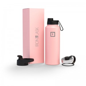 Iron Flask 40 Oz with Spout Lid Wide Mouth Bottle Rose | 734UVFTBK