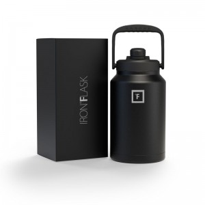 Iron Flask Water Bottle with Spout lid One Gallo Black | 614WKNOFL