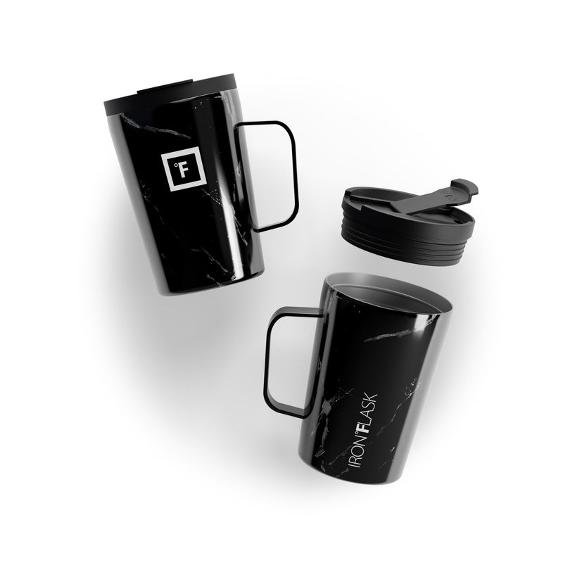 Iron Flask 12 Oz Grip Coffee 2.0 Mugs Black | 254TMFRHI