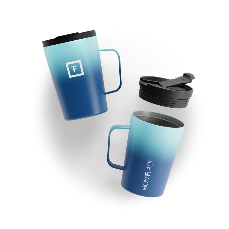 Iron Flask 12 Oz Grip Coffee 2.0 Mugs Blue | 270VMTXZJ
