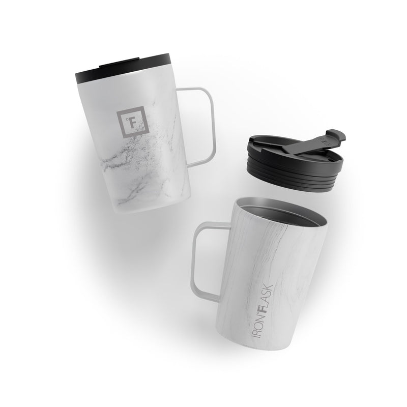Iron Flask 12 Oz Grip Coffee 2.0 Mugs Carrara Marble | 036QXFSPG