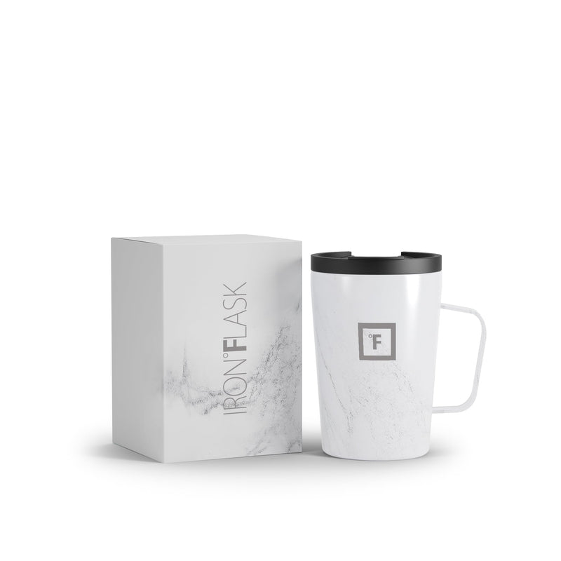Iron Flask 12 Oz Grip Coffee 2.0 Mugs Carrara Marble | 036QXFSPG