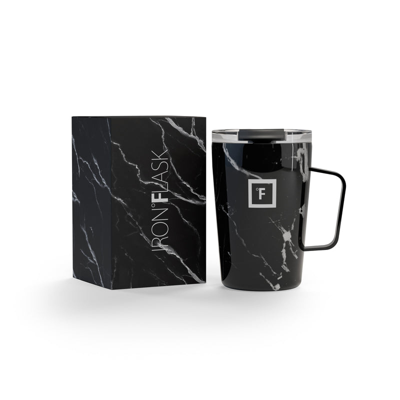 Iron Flask 12 Oz Grip Coffee Mugs Black | 658GUKXEH