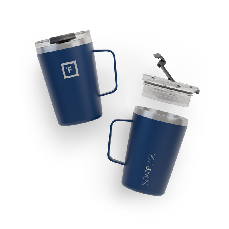 Iron Flask 12 Oz Grip Coffee Mugs Blue | 120GNMLTJ
