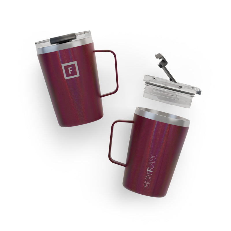 Iron Flask 12 Oz Grip Coffee Mugs Burgundy | 823XZEQJG
