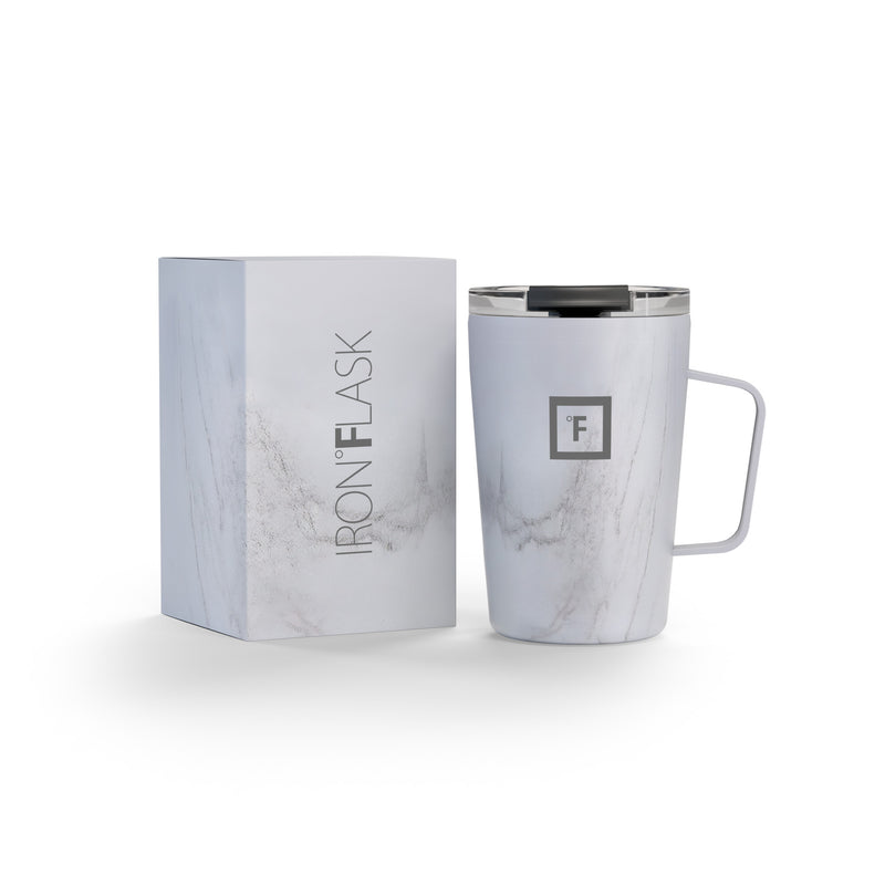 Iron Flask 12 Oz Grip Coffee Mugs Carrara Marble | 302QWHBPY