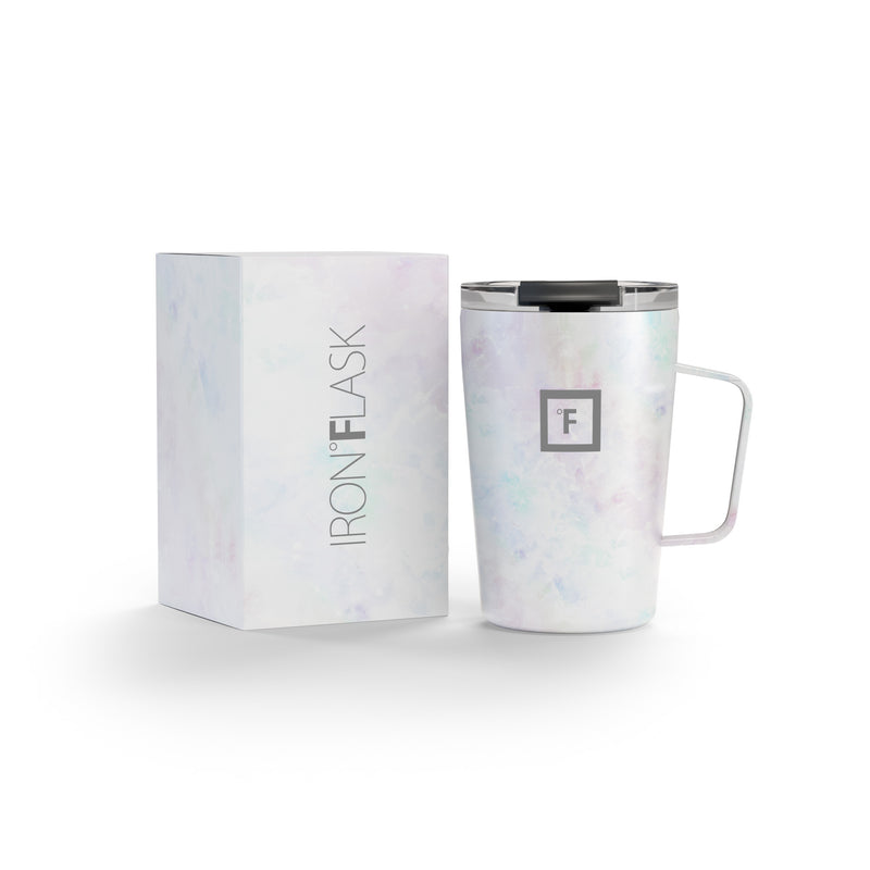 Iron Flask 12 Oz Grip Coffee Mugs Pearl | 490LZSJKV