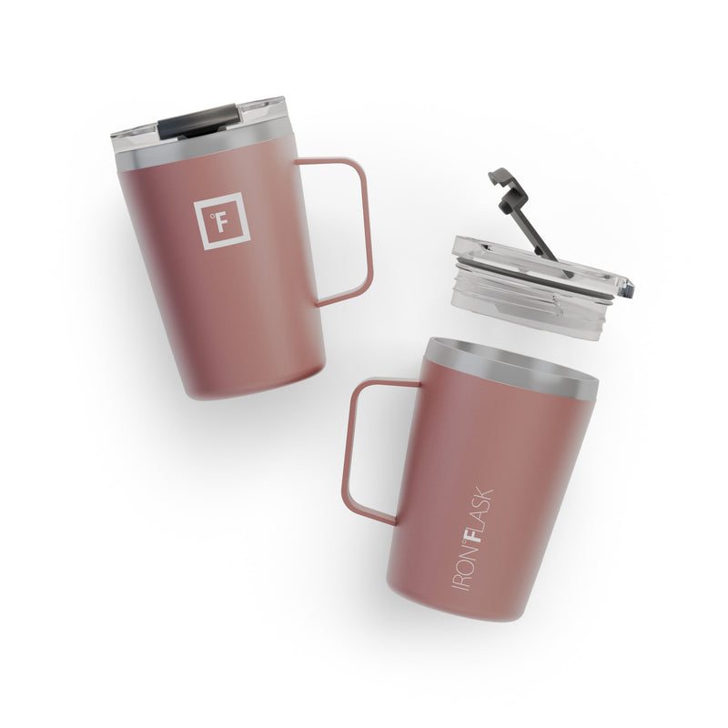 Iron Flask 12 Oz Grip Coffee Mugs Rose Gold | 549KEDIZO