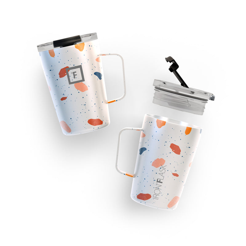Iron Flask 12 Oz Grip Coffee Mugs Terrazzo | 860IKBMWN