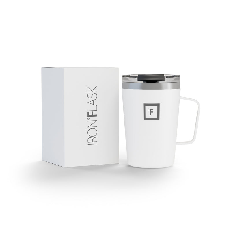 Iron Flask 12 Oz Grip Coffee Mugs White | 048IKAPMR