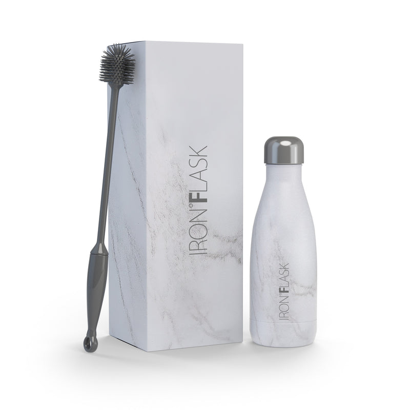 Iron Flask 12 Oz Retro Water Bottle Carrara Marble | 378AXPVMZ