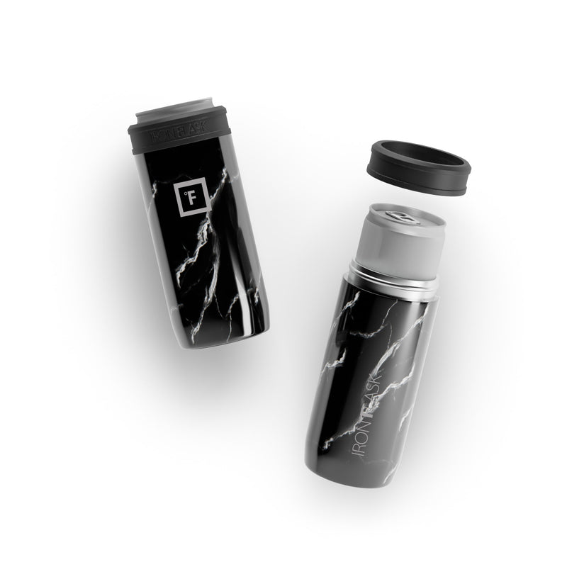 Iron Flask 12 Oz Slim Can Cooler Black | 506FYGNLA