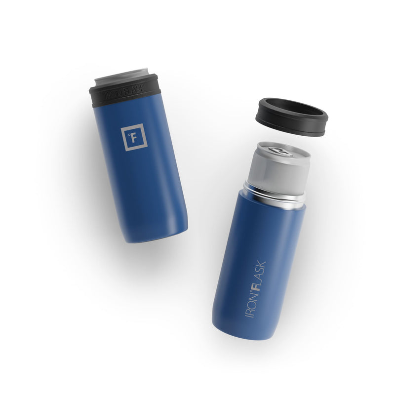 Iron Flask 12 Oz Slim Can Cooler Blue | 594TKJZLM