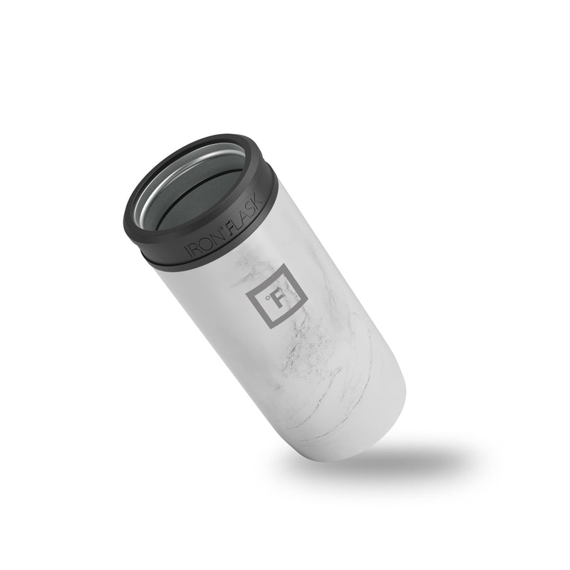 Iron Flask 12 Oz Slim Can Cooler Carrara Marble | 341HGVQTI