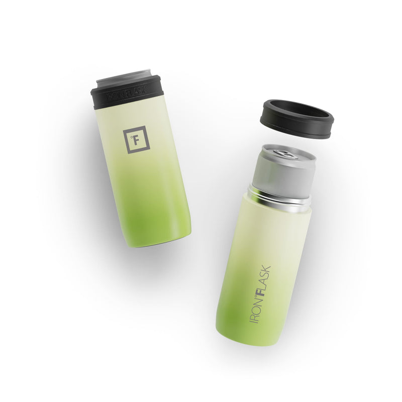 Iron Flask 12 Oz Slim Can Cooler Light Green | 736XLDOBP