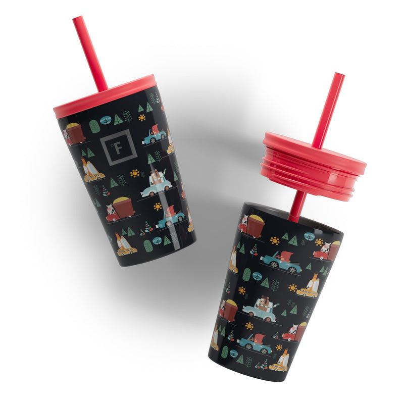 Iron Flask 12 Oz Tumblers Kids Water Bottle Roadtrip | 087OXEHIW