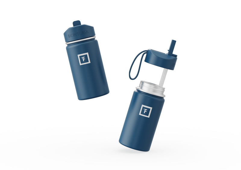 Iron Flask 14 Oz Kids Water Bottle Blue | 971FHRCLB