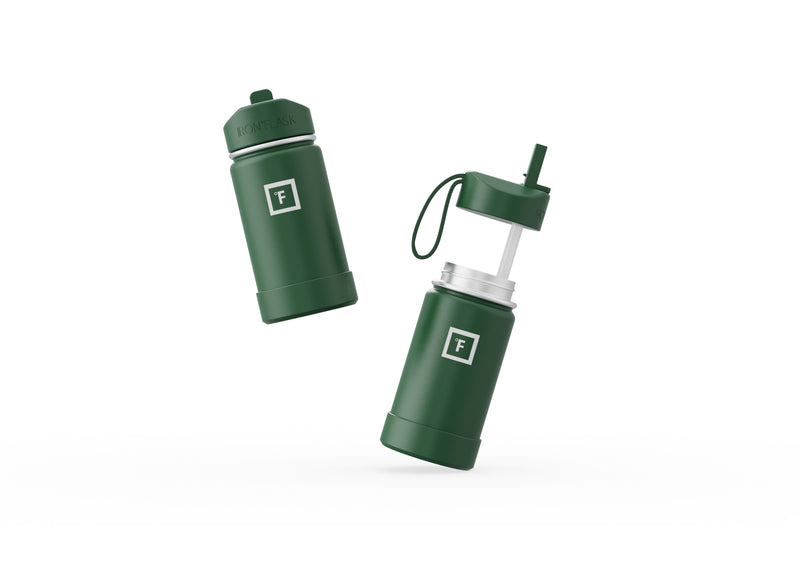 Iron Flask 14 Oz Kids Water Bottle Deep Green | 186FRSGDT