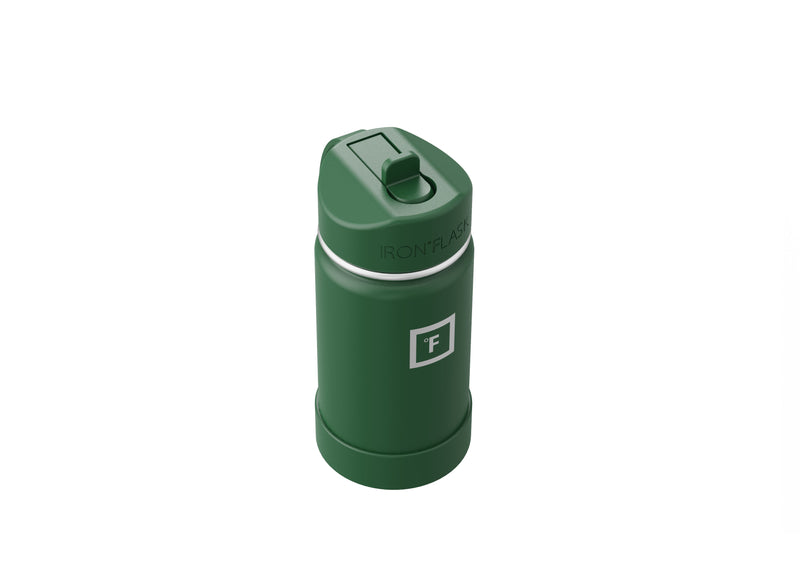 Iron Flask 14 Oz Kids Water Bottle Deep Green | 186FRSGDT