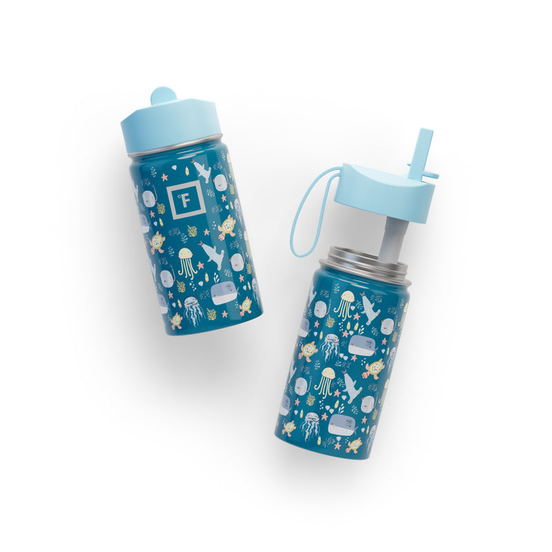 Iron Flask 14 Oz Kids Water Bottle Ocean Amigos | 082HBUQCA