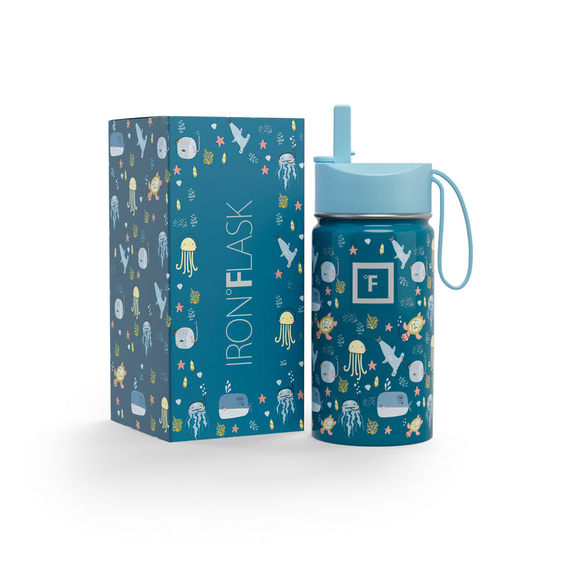 Iron Flask 14 Oz Kids Water Bottle Ocean Amigos | 082HBUQCA