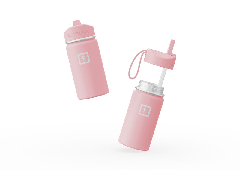 Iron Flask 14 Oz Kids Water Bottle Rose | 856DHGPOA
