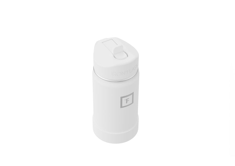 Iron Flask 14 Oz Kids Water Bottle White | 904ENUWYH