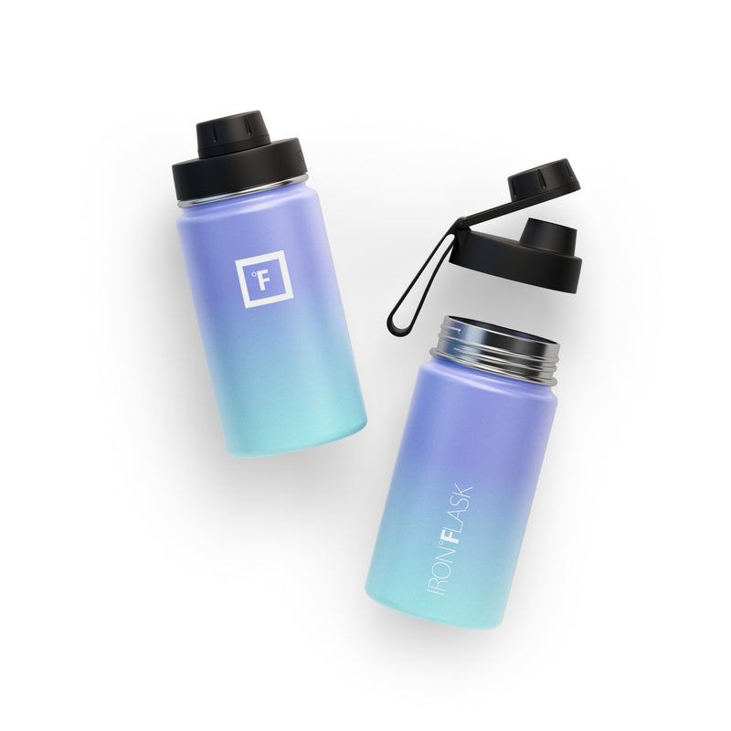 Iron Flask 14 Oz with Spout Lid Wide Mouth Bottle Cotton Candy | 406SLTGBF