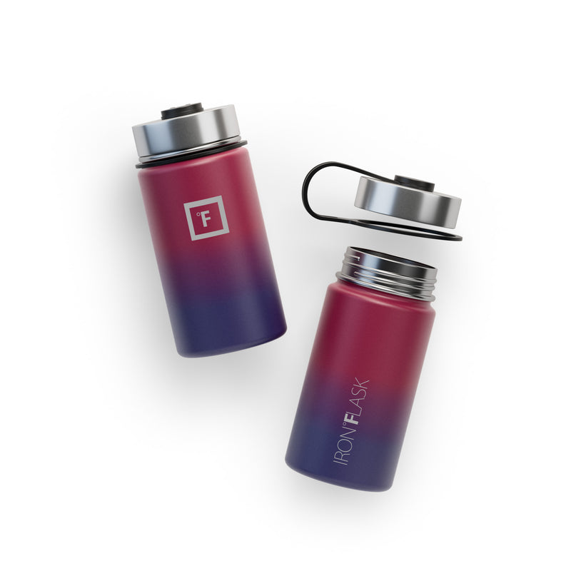 Iron Flask 14 Oz with Straw Lid Wide Mouth Bottle Dark Multicolor | 180WOSGZX