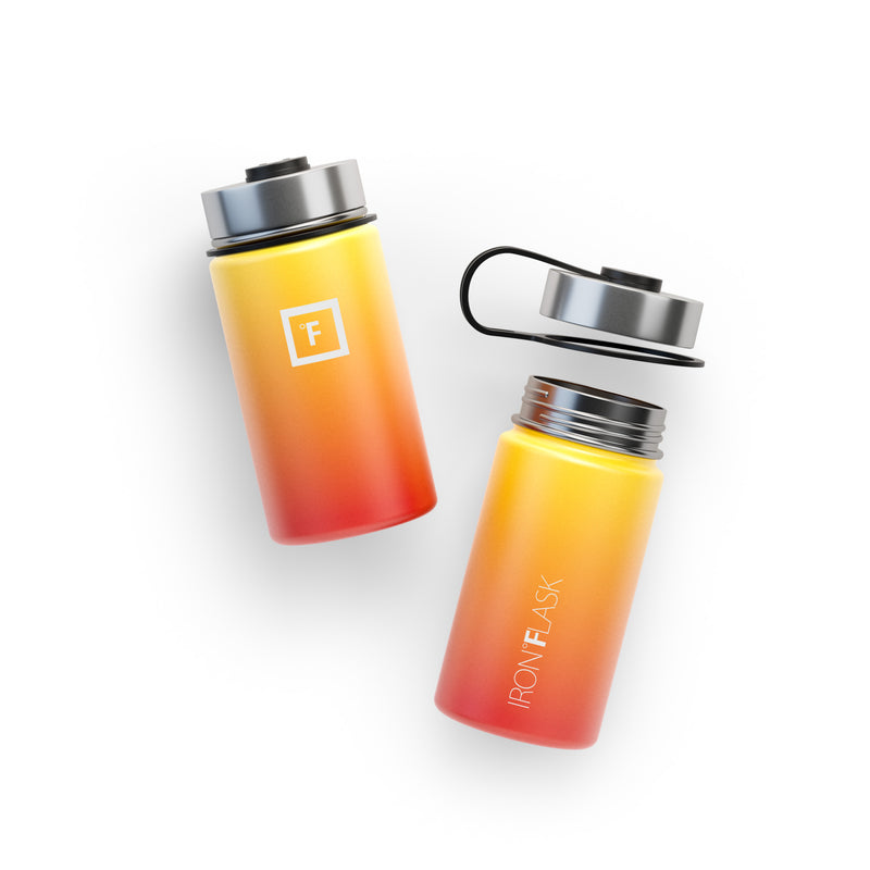 Iron Flask 14 Oz with Straw Lid Wide Mouth Bottle Fire | 241FWQYTE