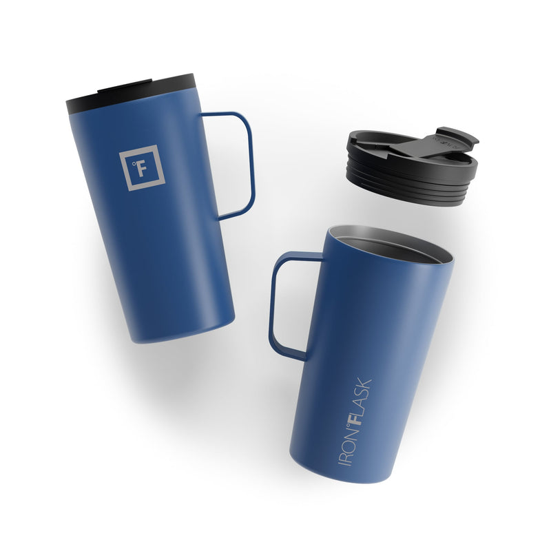 Iron Flask 16 Oz Grip Coffee 2.0 Mugs Blue | 249UZNVJH