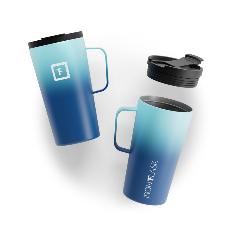 Iron Flask 16 Oz Grip Coffee 2.0 Mugs Blue | 056XOGBLI