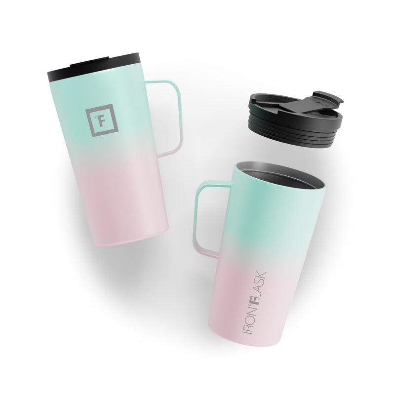 Iron Flask 16 Oz Grip Coffee 2.0 Mugs Bubble Gum | 514DWKZLE