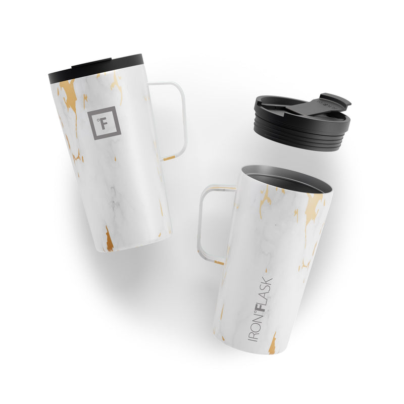 Iron Flask 16 Oz Grip Coffee 2.0 Mugs Calacatta | 380VBWXAG
