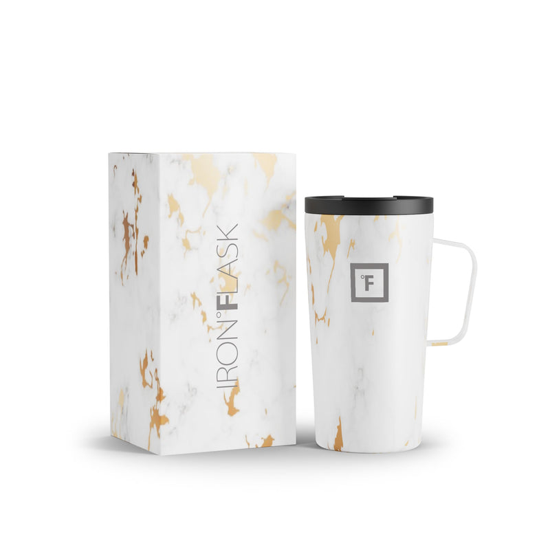Iron Flask 16 Oz Grip Coffee 2.0 Mugs Calacatta | 380VBWXAG